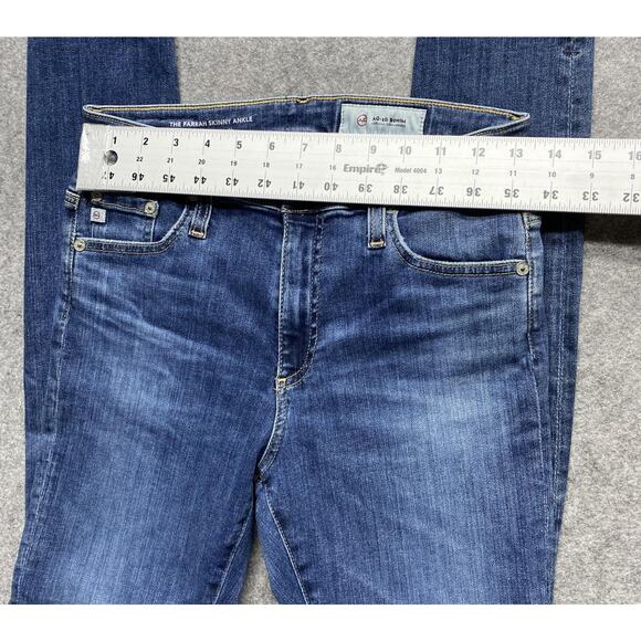 AG Adriano Goldschmied Jeans Womens 27 Farrah High Rise Skinny Ankle Raw Hem - Picture 3 of 14